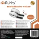 Самоклеящаяся лента-липучка Ruhhy 24237, 5 м x 2,5 см, черная