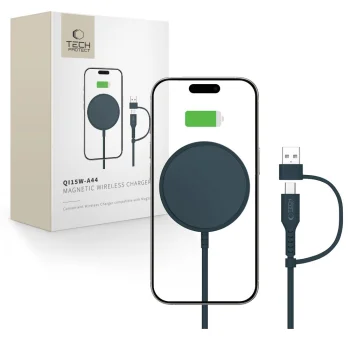 Tech-Protect QI15W-A44 Magnetic Wireless Charger with MagSafe - Blue