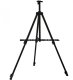 Molberts Mākslinieku Statīvs Zīmēšanai Gleznošanai un Izstādei ar Somu, Melns | Art Easel Stand for Painting and...