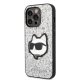 Karl Lagerfeld iPhone 14 Pro Case Glitter Choupette Silver