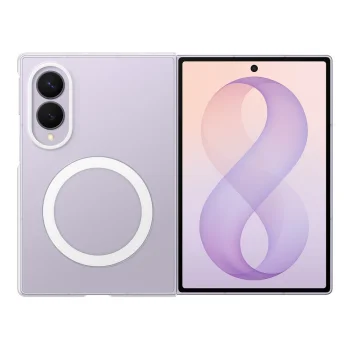 Samsung Clear Magnet Case vāciņš priekš Galaxy Z Fold 8 ar MagSafe un 2 plēvēm, caurspīdīgs