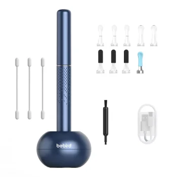 Умный отоскоп Bebird M9 S с Full HD камерой и подставкой, синий
