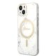 Apple iPhone 14 Plus 6.7\'\' Guess Marble MagSafe Case Cover + Charger (GUBPP14MHMEACSH), White | Telefona Maciņš...