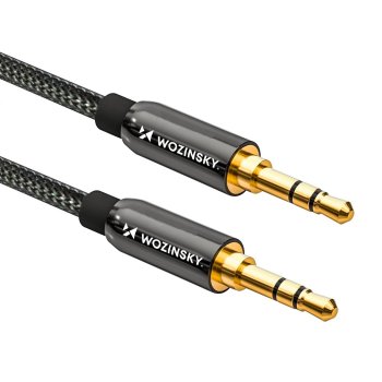Wozinsky Mini Jack AUX Audio Cable 3.5mm, 3m, Black | Audio Vads Kabelis