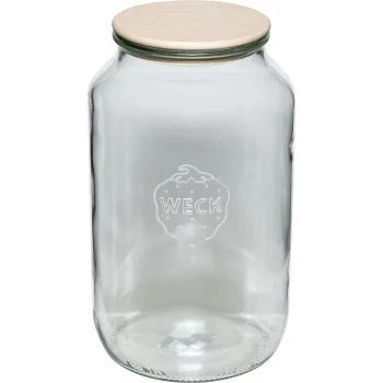 WECK stikla burka ar koka vāku 3 l, 100 mm