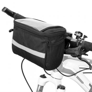Velosipēda Priekšējā Stūres Soma ar Caurspīdīgu Nodalījumu Telefoniem | Bicycle Front Handlebar Bag