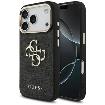 Guess 4G Big 4G Classic Logo Phone Case Cover iPhone 17 Pro - Black and Gold