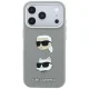 Karl Lagerfeld vāciņš Saffiano Karl & Choupette priekš iPhone 18 Pro Max / 17 Pro Max, pelēks