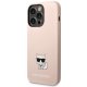 Karl Lagerfeld Silicone Choupette Body Case for iPhone 14 Pro Max, Pink