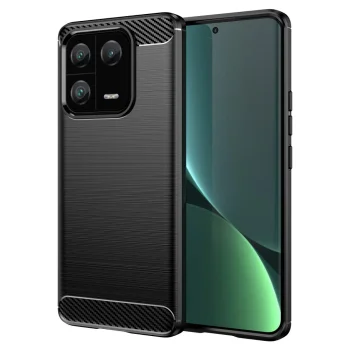 Xiaomi 13 Pro 1.8mm Carbon Fiber TPU Protective Case Cover, Black | Чехол Обложка Бампер Кабура