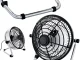 Quiet Metal Desk Fan 22cm USB-C 2 Speeds Home Office, Black