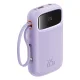 Baseus Qpow2 20000mAh 22,5W barošanas banka ar diviem kabeļiem un digitālo displeju + Baseus Simple USB-C 3A kabelis...