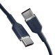 Puro ICON USB-C - USB-C kabelis 1.5m, tumši zils