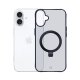 3Mk Protection Smoke Case Mag&Stand for Apple iPhone 16 Plus Transparent