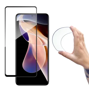 Aizsargstikls Wozinsky Full Cover Flexi priekš Xiaomi Redmi Note 11 Pro+ / 11 Pro, caurspīdīgs