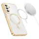 Tech-Protect MagFlex MagSafe vāciņš Samsung Galaxy A27 5G, caurspīdīgs / zelts