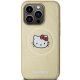 Hello Kitty iPhone 15 Pro Max vāciņš Leather Kitty Head MagSafe, zeltains