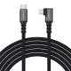 Угловой кабель USB-C USB4 Wozinsky WPS3-UY41S 240W 40Gb/s 1м, черный