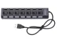 USB-хаб на 7 портов USB 2.0 с выключателями, черный