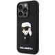 Karl Lagerfeld iPhone 14 Pro Case 3D Rubber Icon, Black