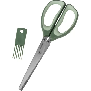 Brabantia TASTY+ Herb Scissors with 5 Blades, 22.2 cm, Fir Green