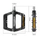 Rockbros BP2501 velosipēda pedāļi - melni