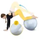 Vingrošanas bumba 4FIZJO Reh Ball 75 cm ar pumpi, pelēka