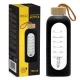 4FIZJO Glass Water Bottle with Silicone Sleeve 750 ml, Black