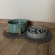 Purlov 00024088 Double Pet Bowl Mat, Grey