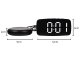 Digital Alarm Clock with Vibrating Bed Shaker and LED Display, black