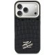Karl Lagerfeld Croco KL Script Logo MagSafe Maciņš ar MagSafe iPhone 17 Pro Max – Melns | Phone Case Cover