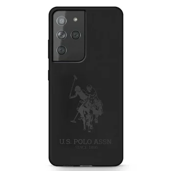 Samsung Galaxy S21 Ultra (SM-G998B) US Polo Silicone On Tone Case Cover (USHCS21LSLHRTBK), Black