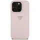 Guess Hot Stamp 4G Pattern Triangle Metal Logo iPhone 16 Pro Max Case - Pink