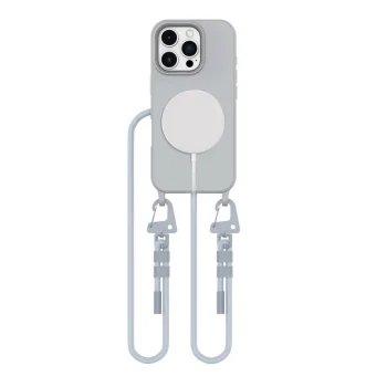 Чехол Tech-Protect для iPhone 16 Pro Max MagNecklace MagSafe с ремешком, серый