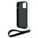 DKNY iPhone 14 / 15 / 13 Case Wrist Strap Stock Logo, Black
