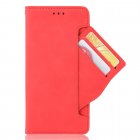Sony Xperia 10 III / 10 III Lite Wallet Design Multiple Card Slots Stand Leather Phone Book Case Cover, Red | Telefona Vāciņš Maciņš Apvalks Grāmatiņa