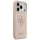 Guess iPhone 17 Pro vāciņš Silicone Big 4G Script, rozā