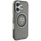 Guess IML Metal Mountain Logo MagSafe Case for iPhone 16 Black