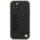 Чехол BMW для iPhone 14 Plus Leather Stamp, черный