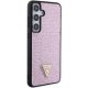 Samsung Galaxy S24+ Plus (SM-S926) Guess Rhinestone Triangle Case Cover, Pink | Чехол Кейс Бампер...