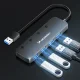 USB-концентратор Wozinsky WHS080YSS 4 порта USB-A 3.0 с выключателями - серый