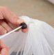 Mesh Laundry Bag for Delicates with Drawstring Closure 24x38 cm, white