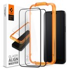 Apple iPhone 15 6.1'' Spigen "EZ FIT" Tempered Glass Screen Protector 2 pcs., Black | Telefona Ekrāna Aizsargstikls ar Papildus Rāmi 2 gab.