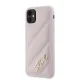 Karl Lagerfeld iPhone 11 / XR Case Diagonal Quilted Script, Pink