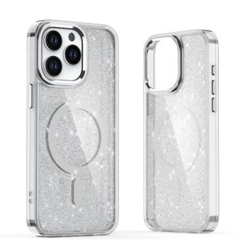 Glitter Case MagSafe saderīgs iPhone 17 - daļēji caurspīdīgs | Compatible Semi-Transparent