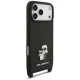 Чехол с ремешком Karl Lagerfeld для iPhone 18 Pro / 17 Pro Saffiano Karl&Choupette, черный