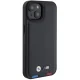 Apple iPhone 15 6,1\" BMW Leather Stamp Tricolor Case Cover (BMHCP15S22PTDK), Black | Чехол Кейс Бампер...