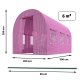 Садовая теплица тоннель 2х3м (6м2) Plonos, розовый