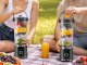 Portable USB Blender 500ml Smoothie Maker with LED Display, Grey