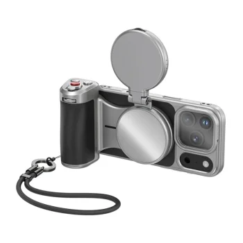 TELESIN Master Grip rokturis iPhone 17 Pro Max ar gaismu un UV filtru